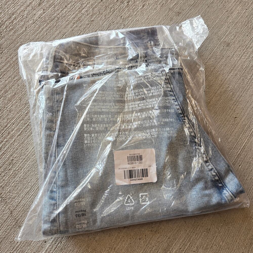 Gap Universal Skinny Jegging Jean NWT High Rise 16/33 Light Wash Denim Y2K 90's - Picture 3 of 4
